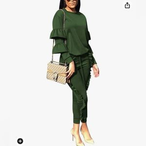 2 Piece Ruffle Jogger Set